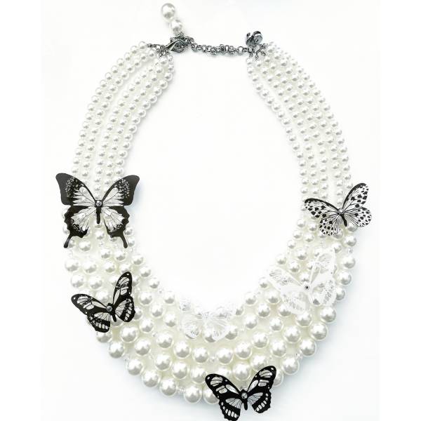 COLLANA FARFALLA B/W
